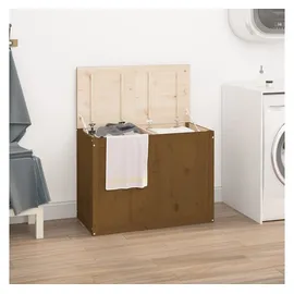 vidaXL Wäschetruhe Honigbraun 88,5x44x66 cm Massivholz Kiefer