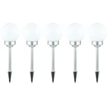 ETC Shop LED Solar Steckleuchte weiß 5er Set