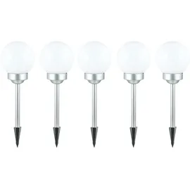 ETC Shop LED Solar Steckleuchte weiß 5er Set