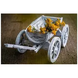 Hti-Living Holzhandwagen Weiß Rustikal Sommerset