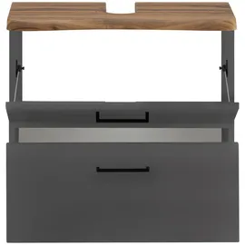 WELLTIME Waschbeckenunterschrank Trento 60 x 54 cm Grau Matt