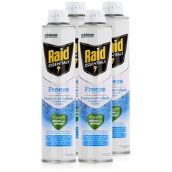 Raid Insektenfalle Raid Essentials Freeze Spray 350ml - Lässt Insekten erstarren (4er Pac