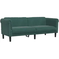 vidaXL Sofa 3-Sitzer Dunkelgrün Samt