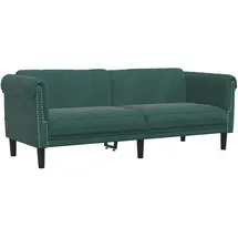 vidaXL Sofa 3-Sitzer Dunkelgrün Samt