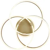 GLOBO LED-Deckenleuchte HERWIG goldfarben