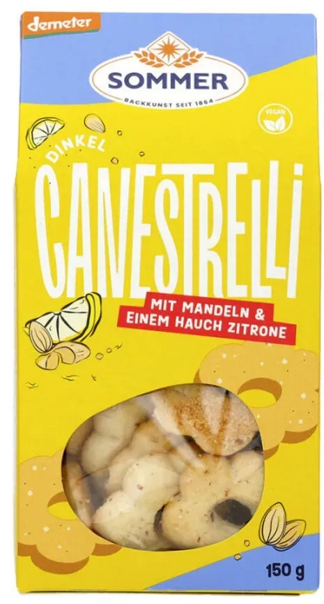 Sommer - Demeter Dinkel Canestrelli mit Mandeln & Zitrone