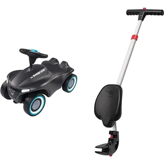 Big-Bobby-Car-Neo Anthrazit - Rutschfahrzeug für drinnen und draußen & Multi-Schubstange - 4-Fach höhenverstellbare Schiebestange, für die Big-Bobby-Car Modelle Classic