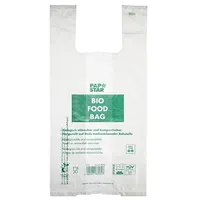 Papstar 100 Hemdchen-Tragetaschen, Bio-Folie 55 cm x 28 cm