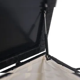 Mendler Poly-Rattan Kissenbox HWC-D88, Gartentruhe Auflagenbox Truhe ~ Premium schwarz, 63x135x52cm 320l