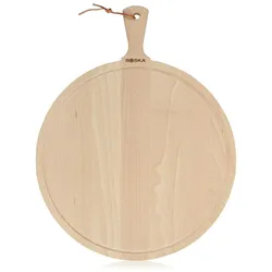 Boska Servierbrett Rund Amigo XL / für Pizza, Käse oder Tapas / 42 cm / Holz / Braun
