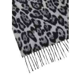 LAURA SCOTT Modeschal im trendigen Leopard-Design mit Fransen - NEW