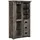 Massivmoebel24 Vitrine Mango 100 x 45 x 175 cm Grau