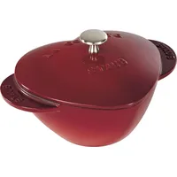 Staub Heart cocotte, Einzelpfanne, Kirsche (Frucht), Eisenguss, 1,75 l, Eisenguss, 2,7 kg - Rot