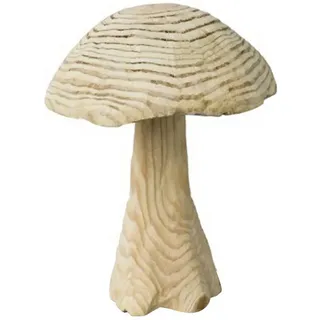Gasper Deko-Pilz VIOS, Braun - Paulownia Holz - H 28 cm