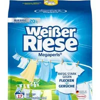 Weißer-Riese Waschmittel Megaperls Vollwaschmittel, Pulver, gegen Flecken, 1,02 kg, Waschladungen 17