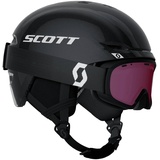 Scott Keeper 2 Skihelm - Witty Kinder Skibrille Set mineral black/white - 53-56cm