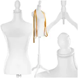 Tectake tectake® Schneiderpuppe, Torso, aus Schaumstoff, höhenverstellbar, 133 - 168 cm