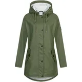 Regenjacke ANKERGLUT "Friesennerz ANKERGLUT HVN", Damen, Gr. 34 (XS), grün (dunkelgrün), Web, Obermaterial: 100% Polyurethan. Futter: 100% Polyester, figurumspielend hüftbedeckend, gerader Abschluss mit Druckknopf, Jacken Regenjacke, auch in Großen Größen erhältlich