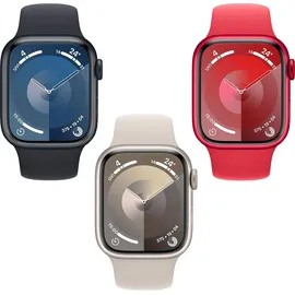 Apple Watch Series 9 GPS 41 mm Aluminiumgehäuse (product)red, Sportarmband (product)red M/L