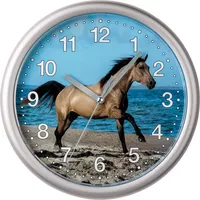 EUROTIME Kinderwanduhr 0,00 silber/weiß