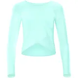 Winshape Functional Light and Soft Cropped Long Sleeve Top Aet131ls in delicate mint, M