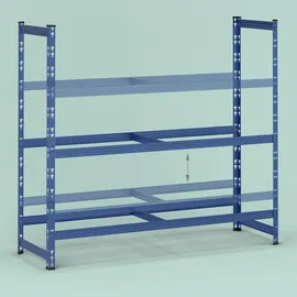 Relaxdays Reifenregal Stahl 100 x 110 x 35 cm blau