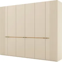 Musterring Drehtürenschrank Isabelle 295,2 x 236 x 58 cm Beige/Grau/Schwarz