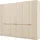 Musterring Drehtürenschrank Isabelle 295,2 x 236 x 58 cm Beige/Grau/Schwarz