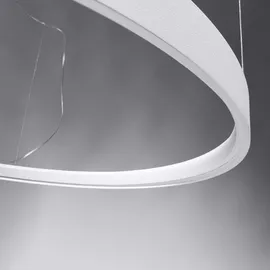 Sollux Lighting Ring Pendelleuchte Hängelampe Wohnzimmerleuchte schwarz LED Designleuchte L 78cm