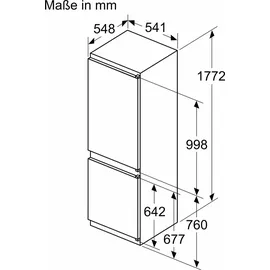 Siemens iQ100 KI86V5SE0 Einbau-Kühlgefrierkombination (267 l, 1772 mm hoch)