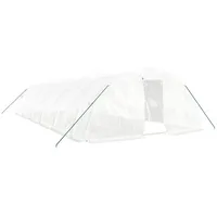 VidaXL Gewächshaus mit Stahlrahmen Weiß 60 m2 12x5x2,3 m