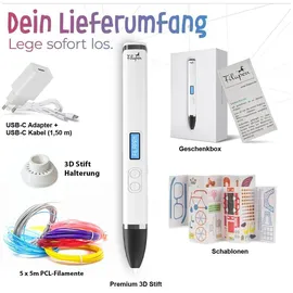 Filapen Premium 3D Stift FP-01 mit 10 Filamenten und Etui