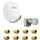 PremiumX Fuba DAA 850 W Satellitenantenne 85cm Aluminium Weiß DEK 417 Quad LNB Direktanschluss 4 Teilnehmer 8x F-Stecker