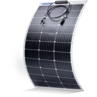Topunive Flexibel Solarpanel 100W 12V Monokristalline Flexible Solarmodul 100 Watt 12 Volt für 12V Batterien Wohnwagen Wohnmobil Boot Yacht Marine