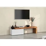 INOSIGN Lowboard »Chronos TV-Board, TV-Schrank«, (1 St., Breite verstellbar von 180 bis 260 cm), Breite 220 cm TV-Board,Lowboard,1 Klappe und ein L-Förmiger Aufsatz