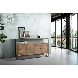 SAM Outillage Sideboard Kommode 150 x 83 x 40 cm Akazienholz stonefarben SYDNEY