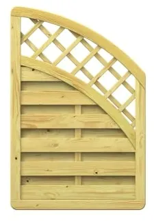 Dichtzaun XL Abschluss mit Gitter Kiefer kdi 90x134/90 cm 1199