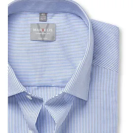 Marvelis Langarmhemd gestreift Blau 42