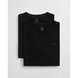 GANT für Herren. 900012018 2er-Set schwarze T-Shirts mit V-Ausschnitt (XXL), Heimtextilien, Baumwolle, Kurzarm