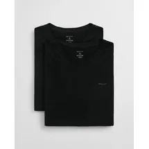 GANT für Herren. 900012018 2er-Set schwarze T-Shirts mit V-Ausschnitt (XXL), Heimtextilien, Baumwolle, Kurzarm