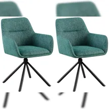 CLP Esszimmerstuhl Tipton Polyester grün 2er Set