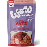 wow cat Nassfutter Premium Paté Adult Rind & Pute 12 x 125 g