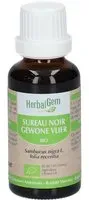 HERBALGEM - Sureau Noir Bio Complément Alimentaire Extrait De Bourgeon Frais Purification, excretion, defenses naturelle, antioxidant, glycémie, santé respiratoire, poids stable 30 ml Goutte(S)