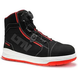 Elten Sicherheitsstiefel ISAAK XXST BOA black-red Mid ESD S2 – Komfort, Innovation und Sicherheit in Perfektion | Größe: EU 46 - Rot