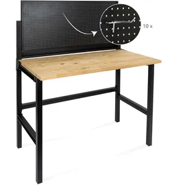 Rikta Werkbank Metall 121,5 cm x 142 cm schwarz klappbar