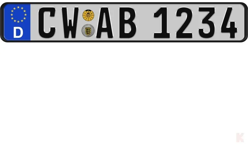 Klemos Wunsch Kennzeichen 1x6