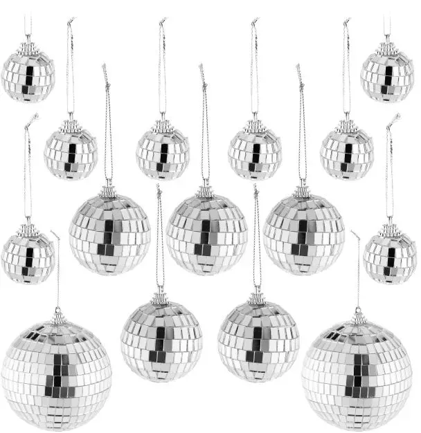 Relaxdays 45x Mini Discokugel Silber