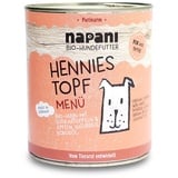 napani Bio Menü für Hunde Hennies Topf 800 g Dose