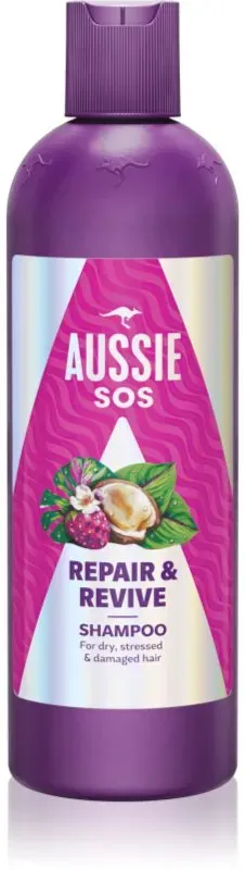 Aussie SOS Repair & Revive Shampoo mit ernährender Wirkung für strapaziertes Haar und Kopfhaut 500 ml