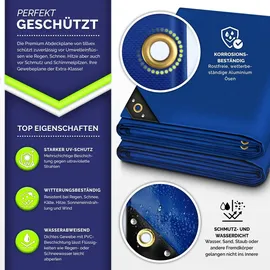 tillvex Abdeckplane 3 x 6 m Blau